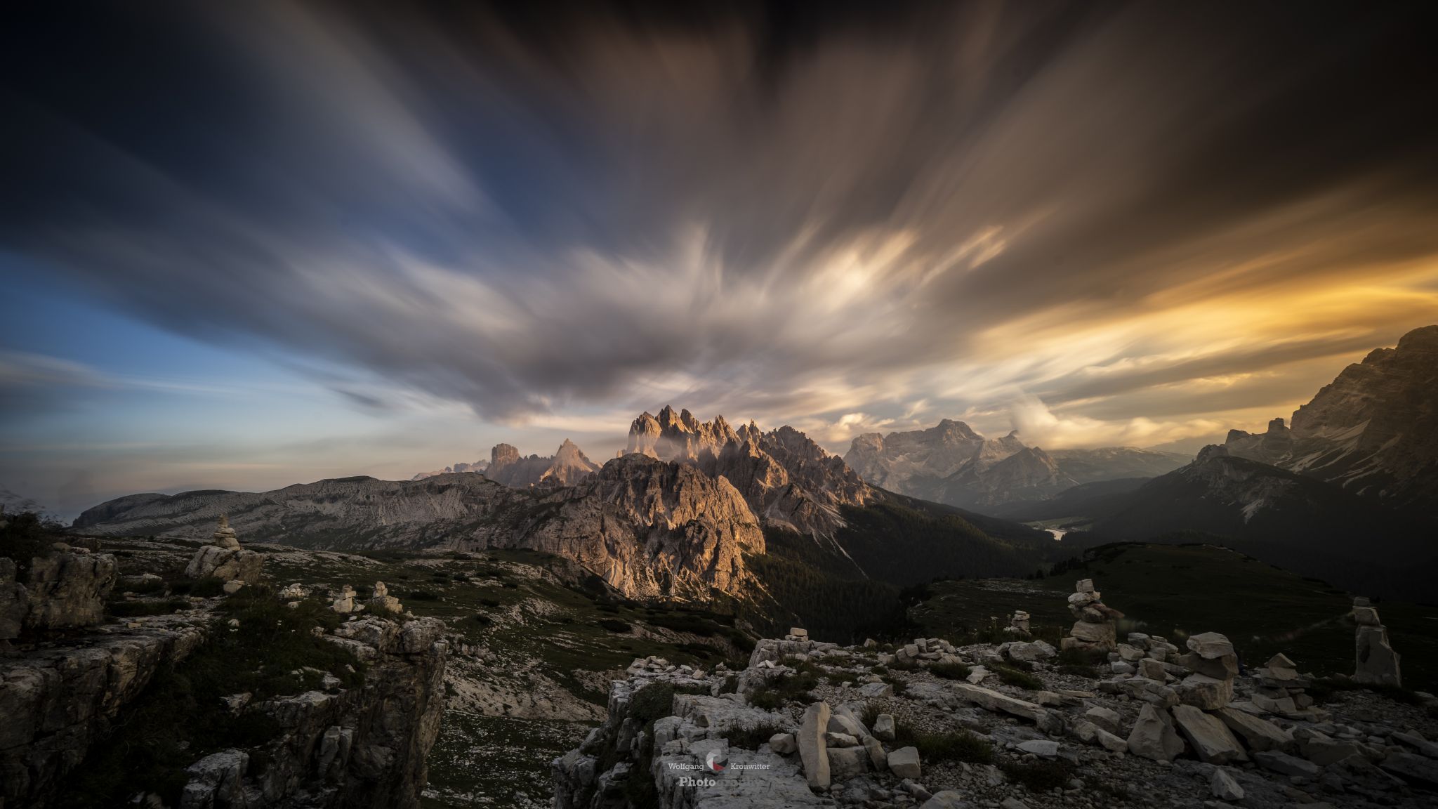 View to the Cima di Eötvös, Italy