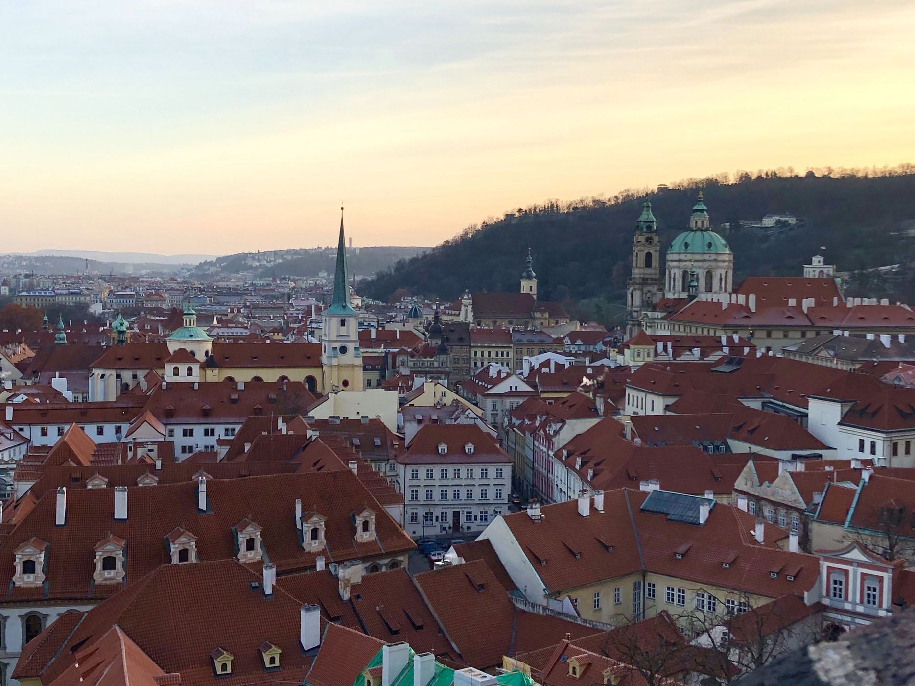 Above the Palace Gardens below Prague Castle, Czech Republic