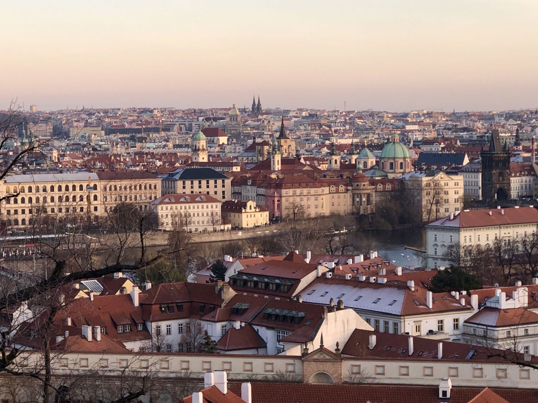 Above the Palace Gardens below Prague Castle, Czech Republic