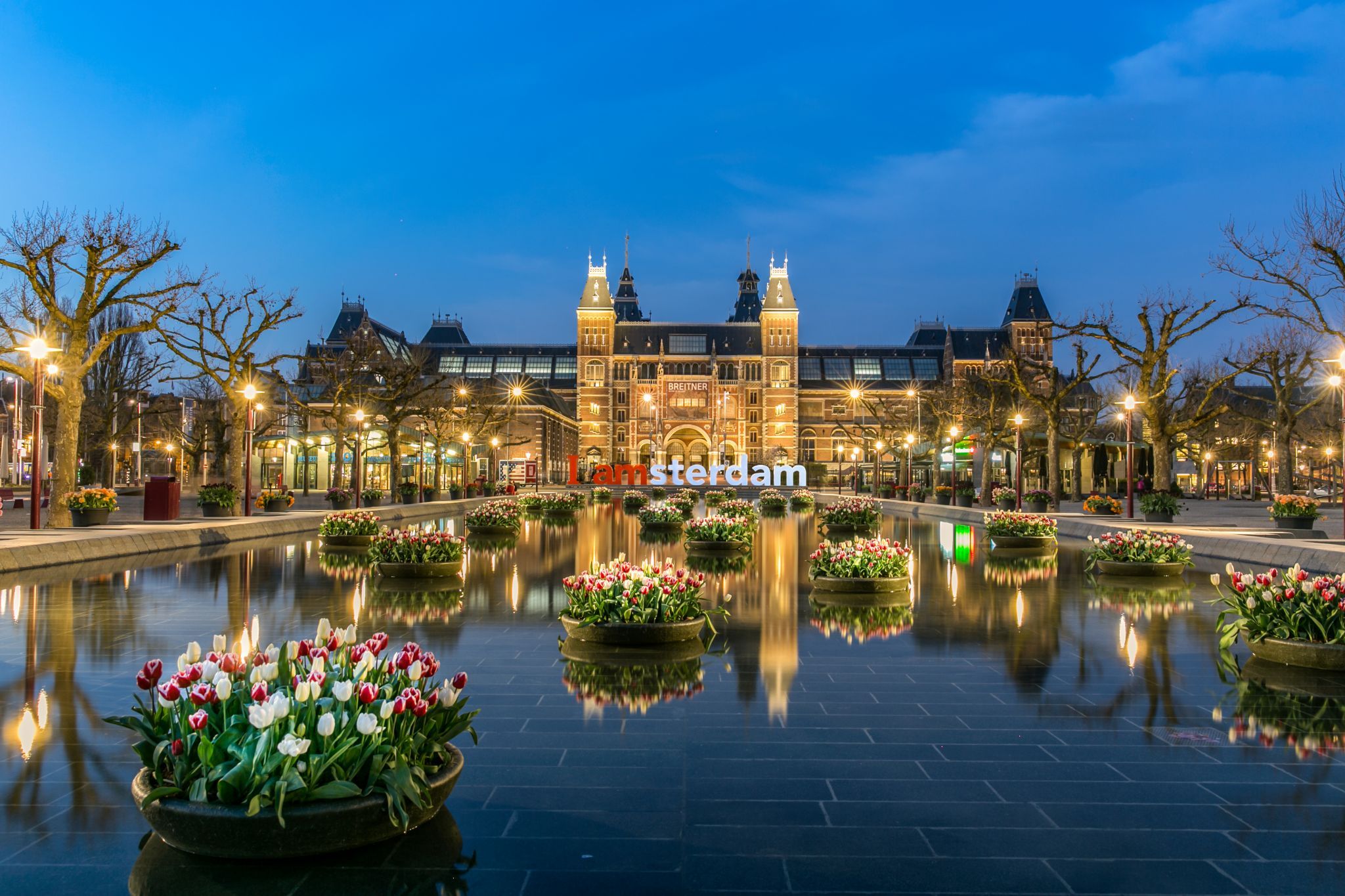 Rijksmuseum Reflecting Pool, Amsterdam, Netherlands