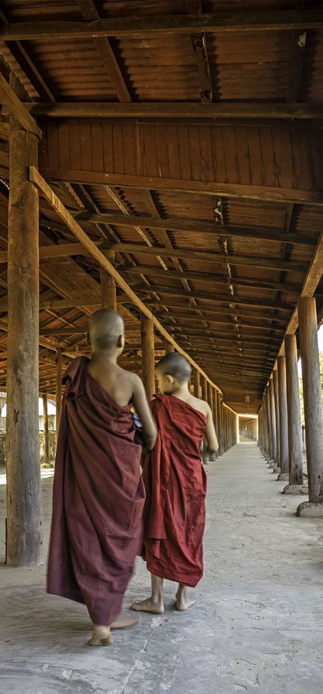 salay wooden temple, Myanmar