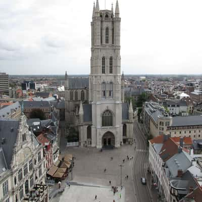 St Bavo's Cathedral from Belfry's Tower, Belgium