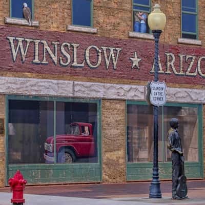 Standing on the Corner in Winslow, Arizona, USA