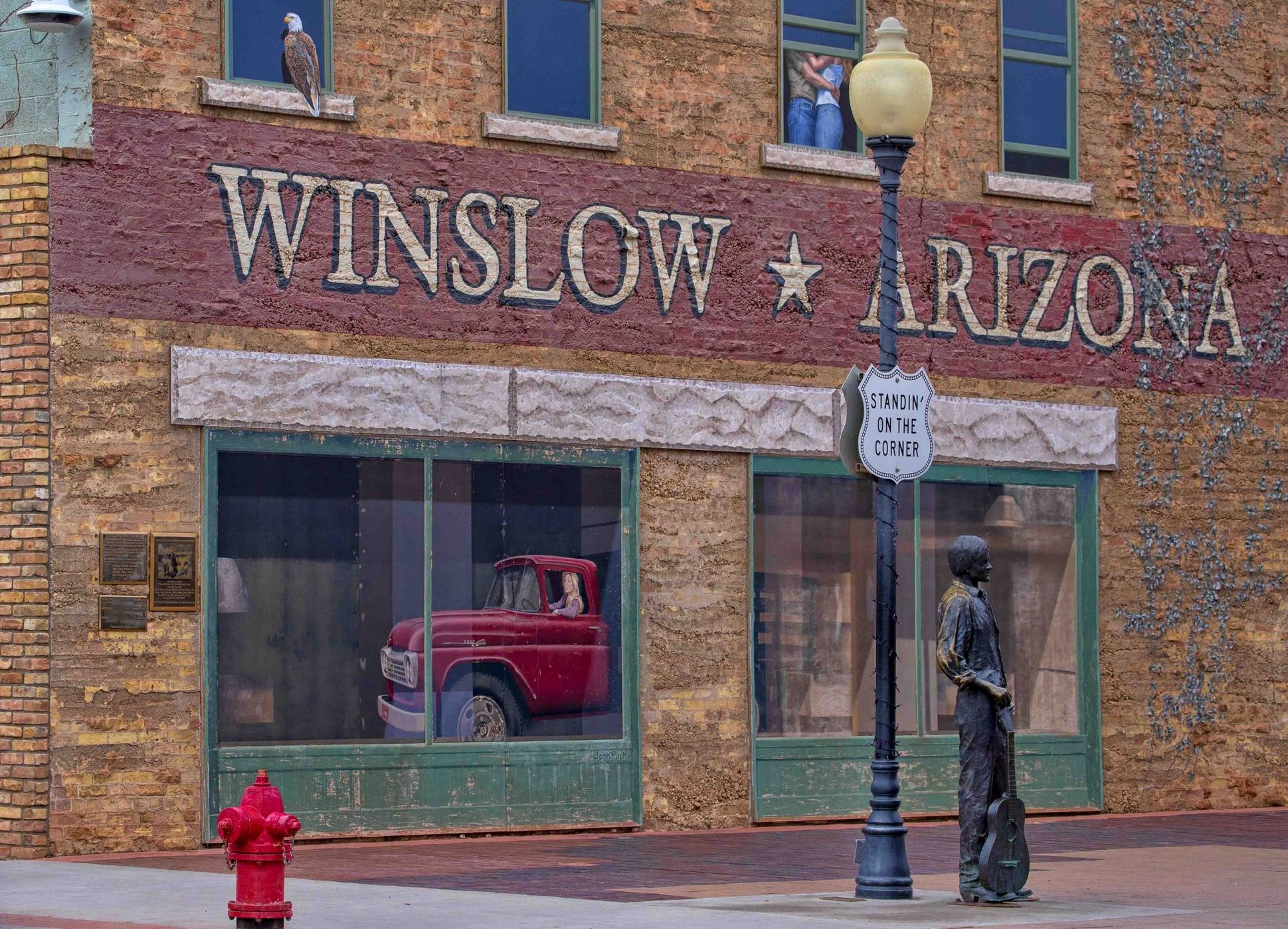 Standing on the Corner in Winslow, Arizona, USA