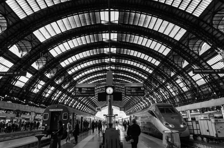 Train tracks at Stazione Milano Centrale, Milano