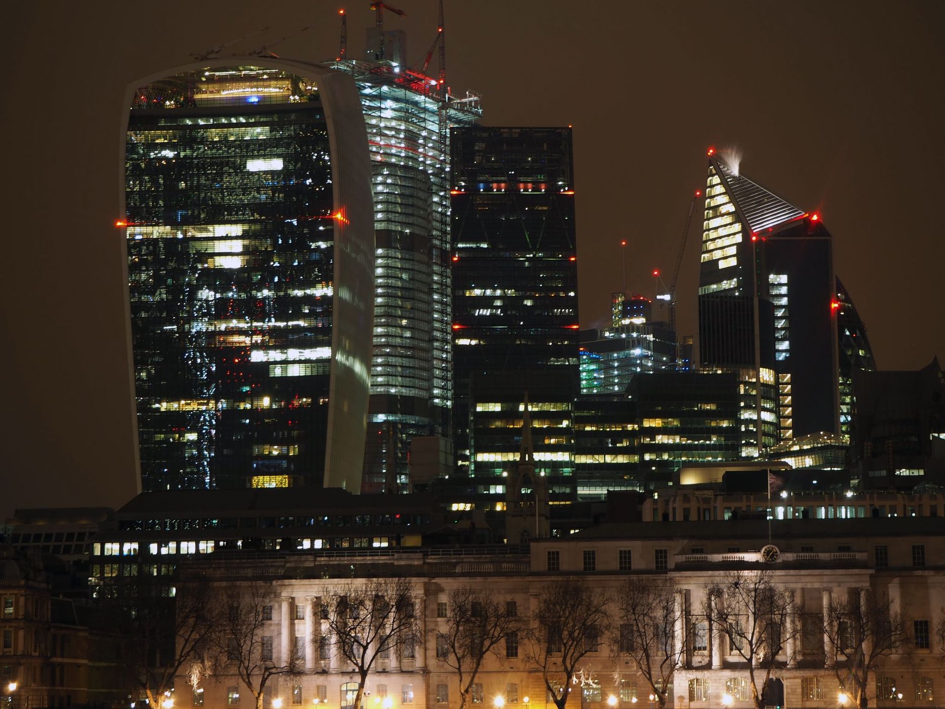 The City of London from across the river, United Kingdom