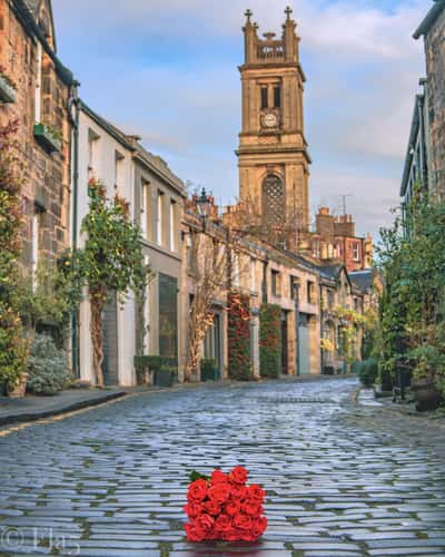 The lovely Circus lane, Edinburgh