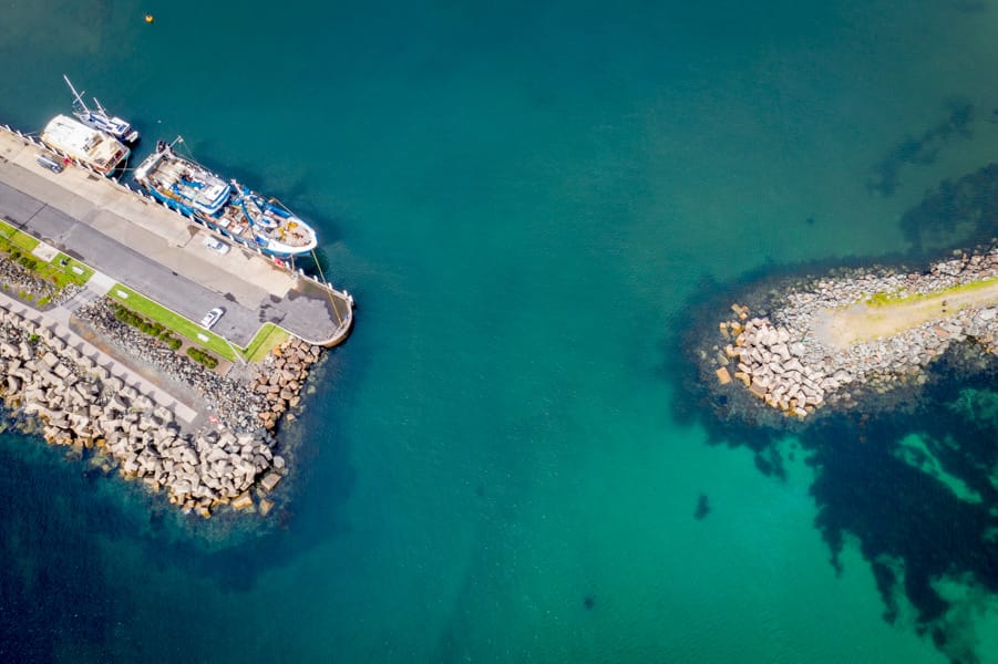 Ulladulla gap in the breakwater NSW, Australia