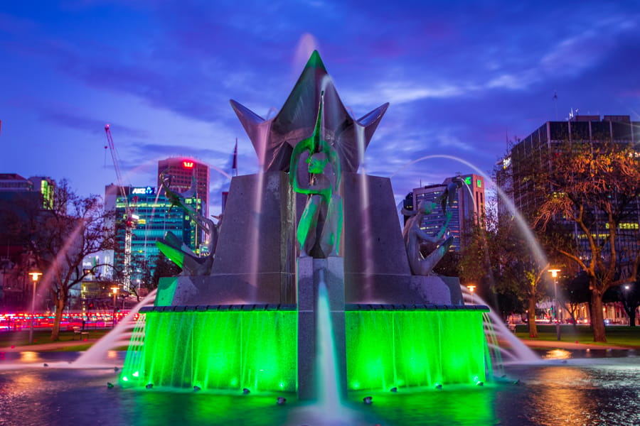 Victoria square fountain Adelaide, Australia