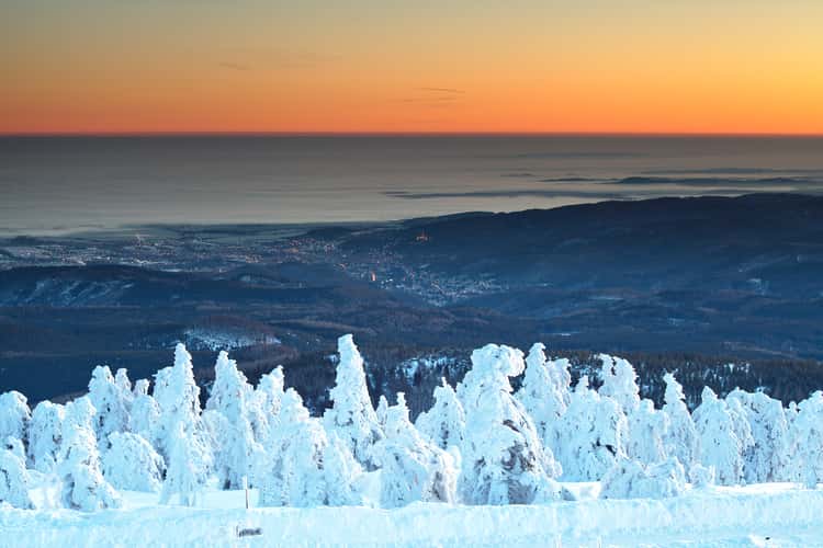 View from Brocken towards Wernigerode