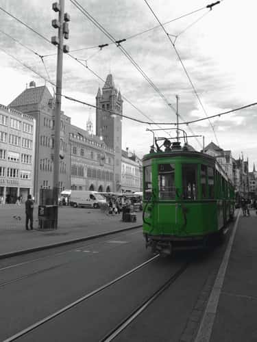 Vintage tram in Basel