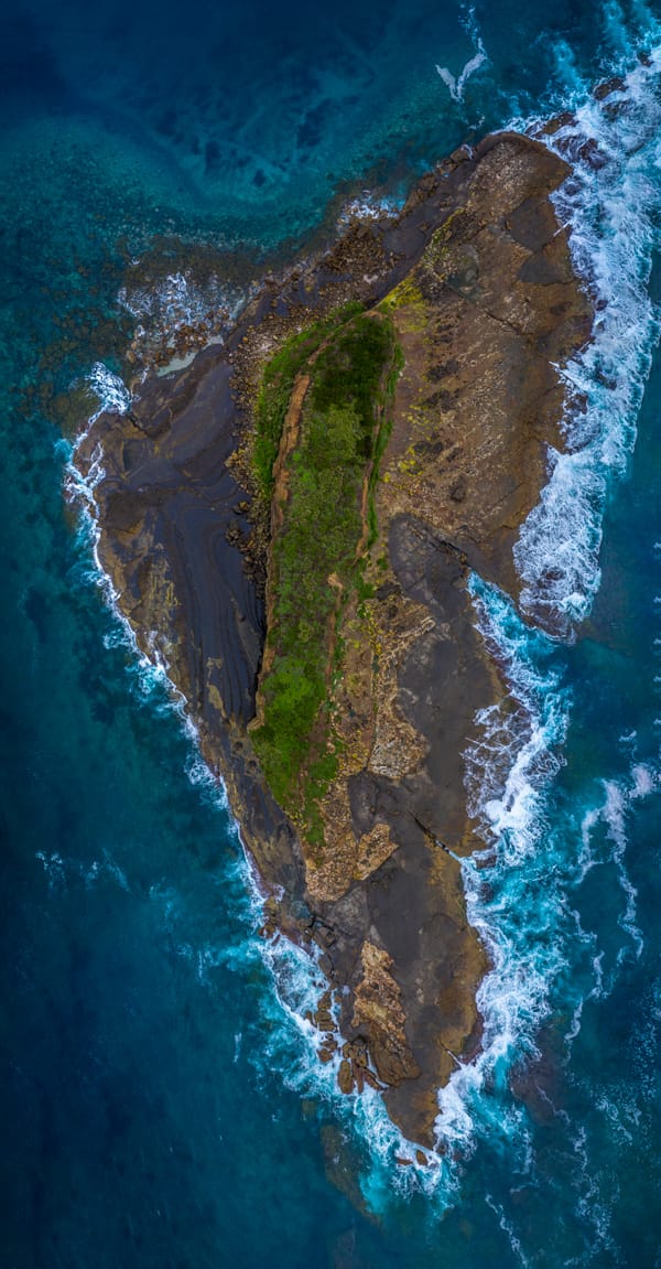 Wasp Island from above at Murramarang, South Coast NSW, Australia