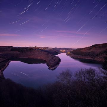 A view on the artificial lake of Esch-sur-Sûre, Luxembourg