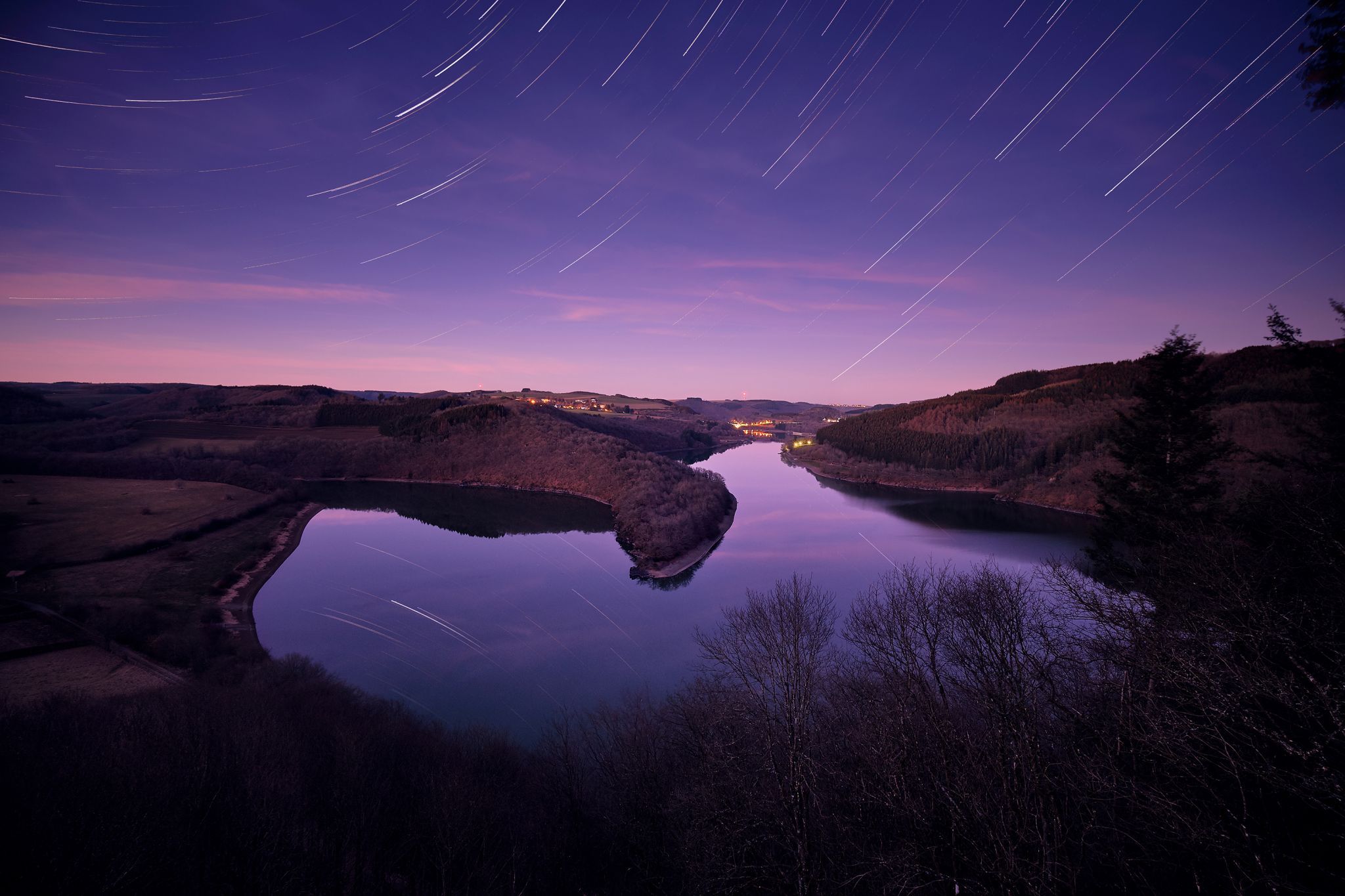 A view on the artificial lake of Esch-sur-Sûre, Luxembourg