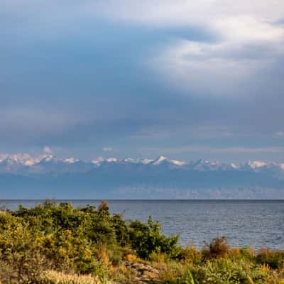 Am Issyk Kul See in Kirgistan, Kyrgyz Republic