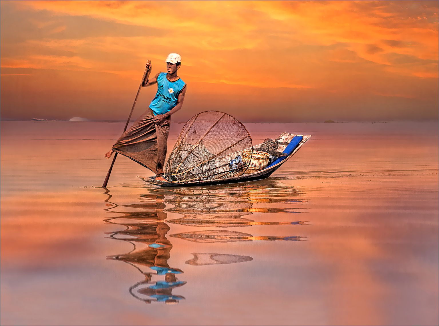 Fisherman on the Inle lake, Myanmar