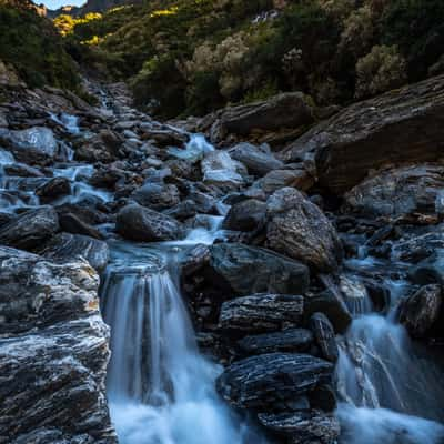 Fox Glacier minor waterfall South Island, New Zealand