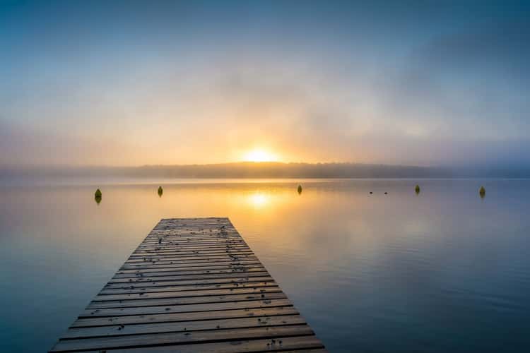 Jetty at Lake 'Schwarzer See', Mecklenburgische Seeenplatte