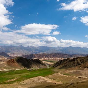 Landscape near Lake Songköl in Kyrgyzstan, Kyrgyz Republic