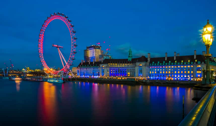 London Eye from Westminster Bridge, London
