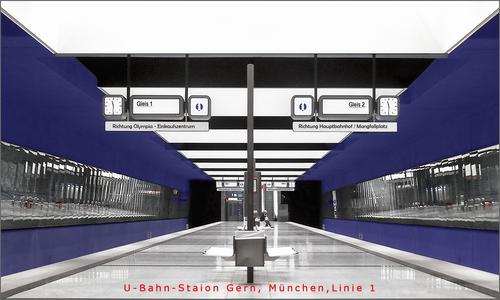 Modern Subway Station in Munich