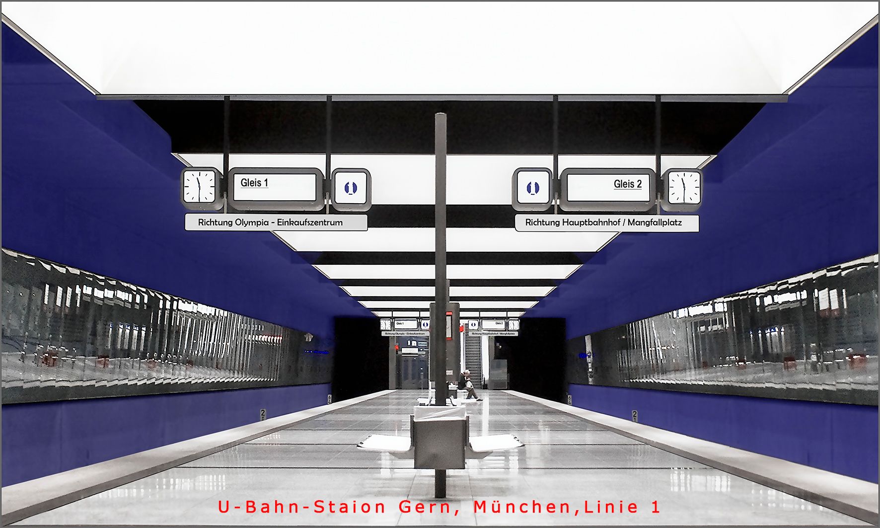 Metro station Westfriedhof, Munich, Germany