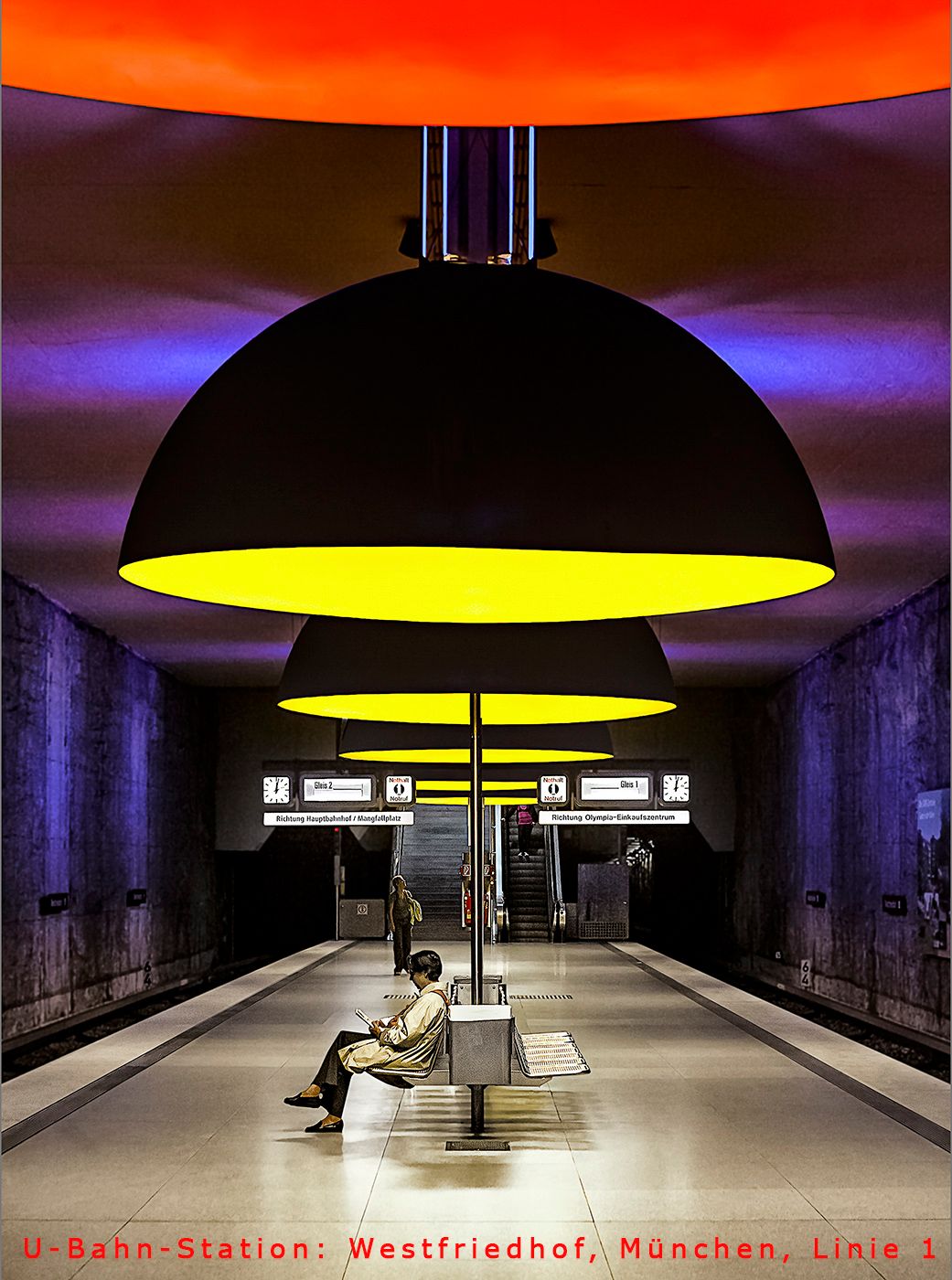 Metro station Westfriedhof, Munich, Germany