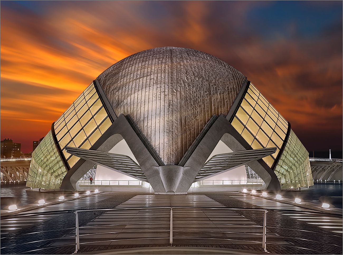Front of L’Hemisfèric, Valencia, Spain
