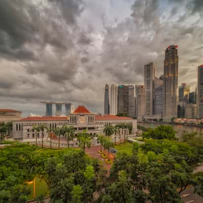 Parliament House with Marina Bay Sands, Singapore