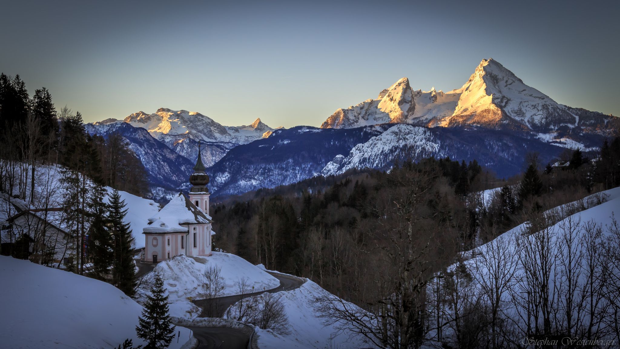 Maria Gern Church, Bavaria - Hill View, Germany