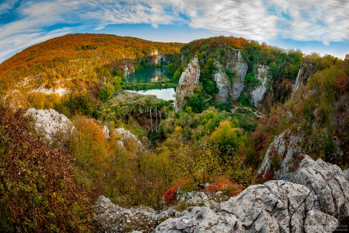 Plitvice Lakes as seen on postcards, Croatia