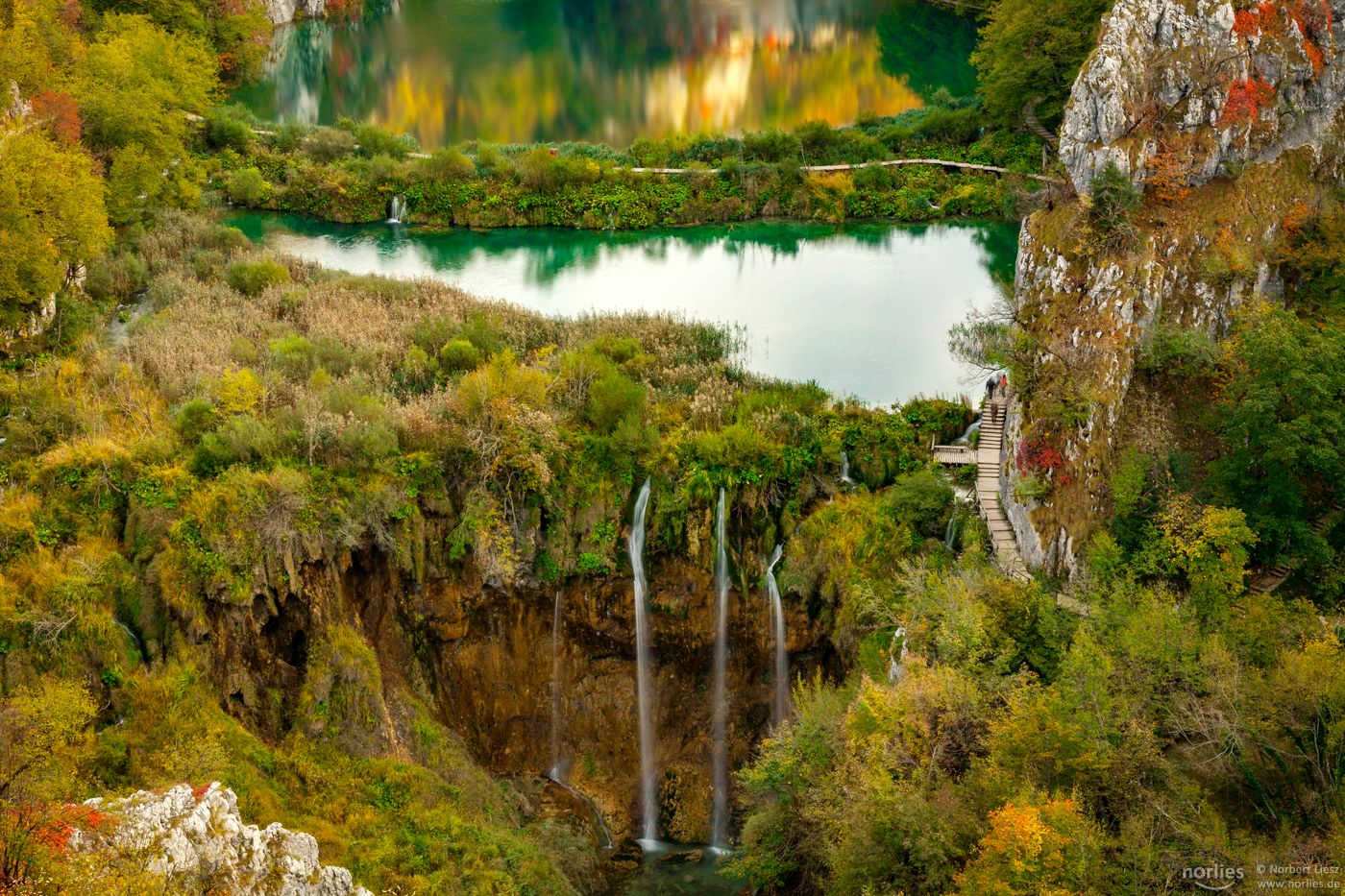 Plitvice Lakes as seen on postcards, Croatia