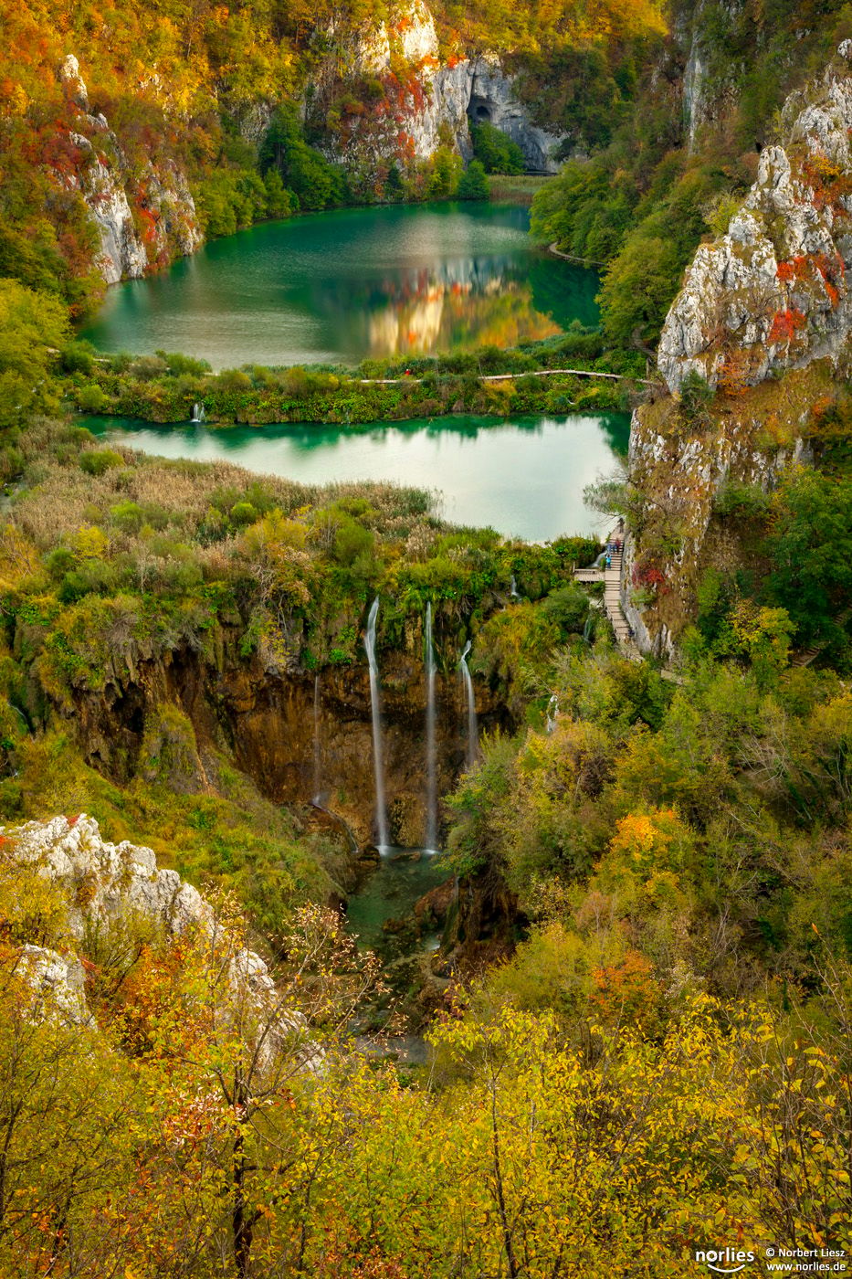 Plitvice Lakes as seen on postcards, Croatia