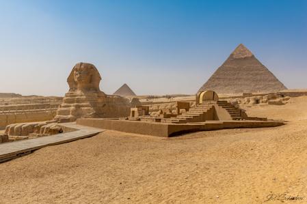 Sphinx and the pyramids