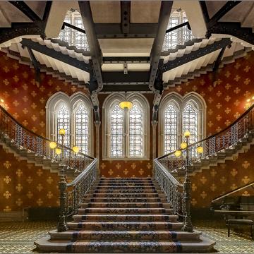 Stair at the St. Pancras Renaissance Hotel, London, United Kingdom