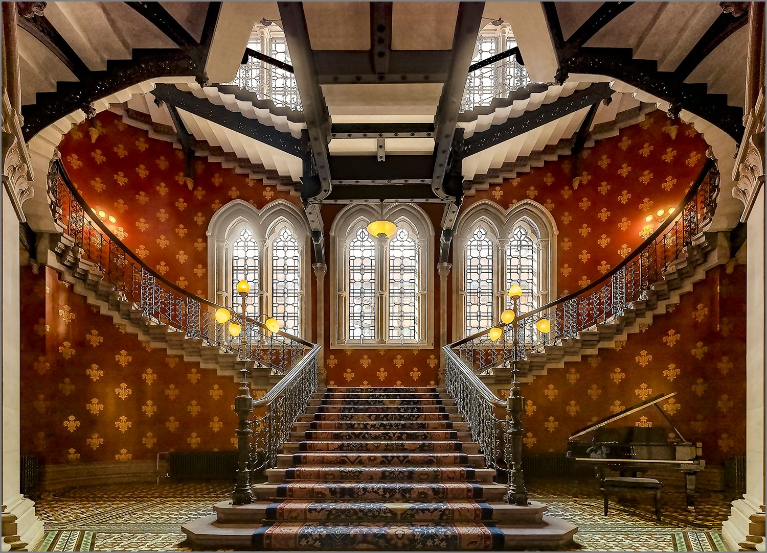 Stair at the St. Pancras Renaissance Hotel, London, United Kingdom