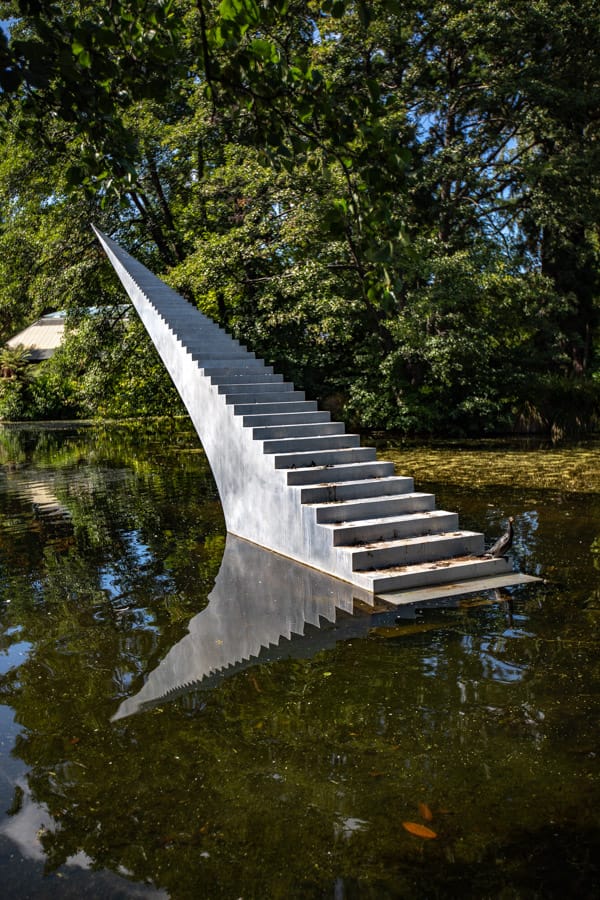 Staircase illusion Statue Christchurch, New Zealand