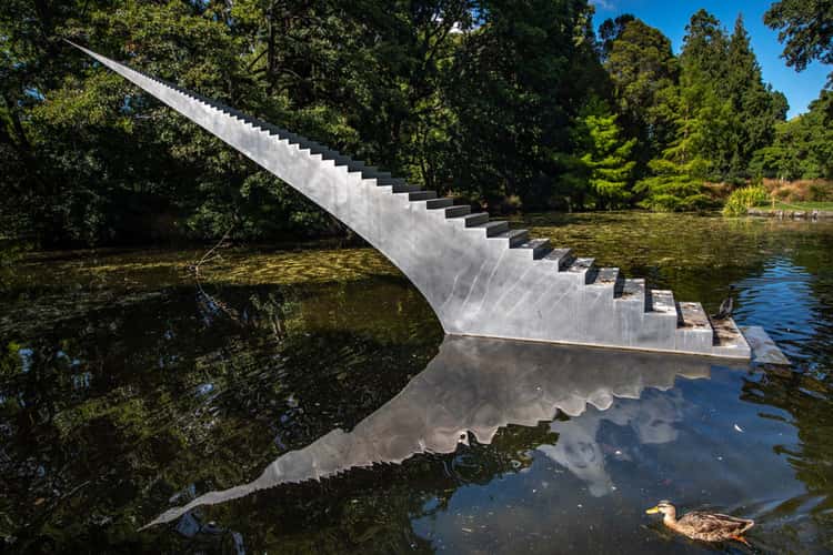 Staircase illusion Statue Christchurch