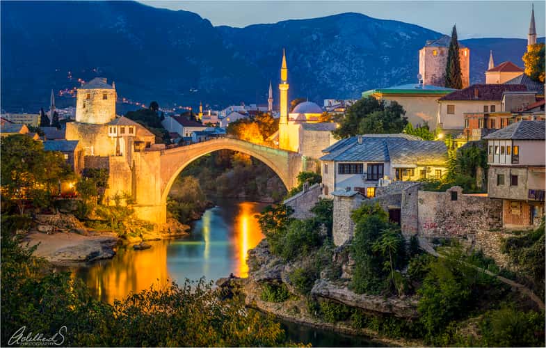 Stari Most from Lucki Most, Mostar