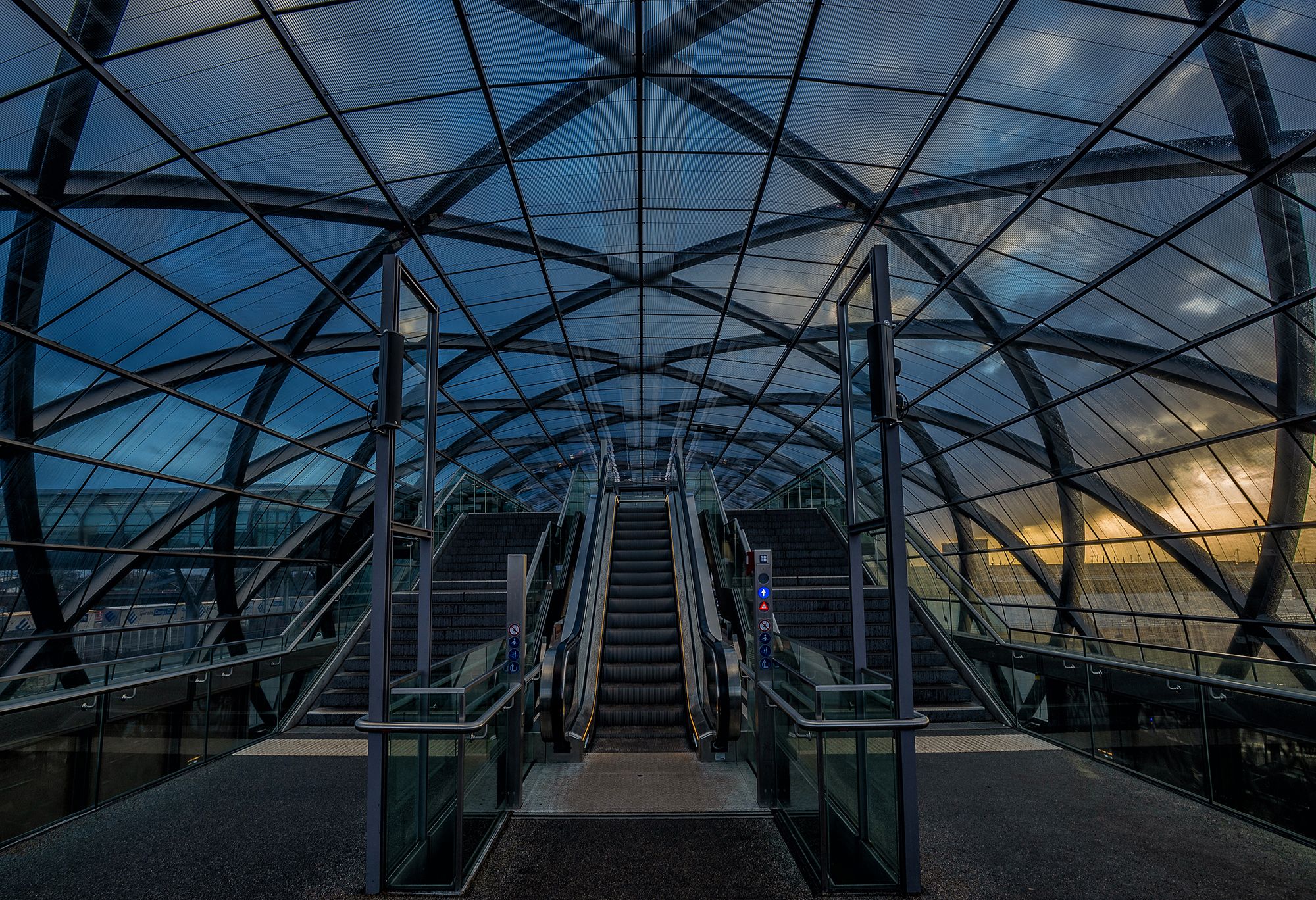 Subway station 'Elbbrücken', Hamburg, Germany