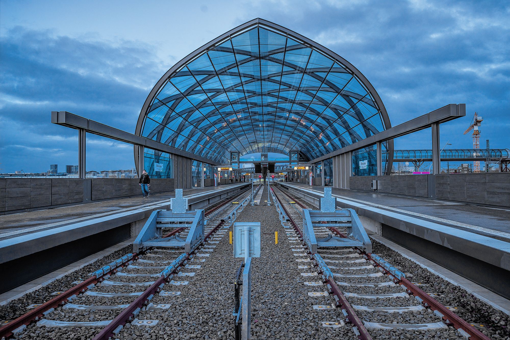 Subway station 'Elbbrücken', Hamburg, Germany