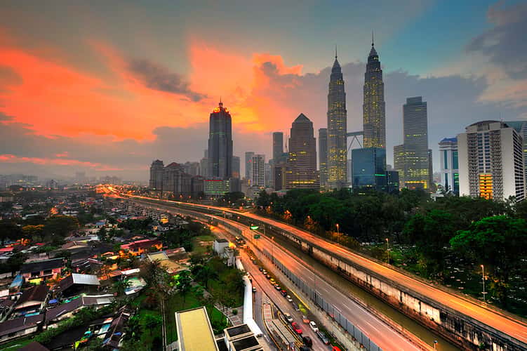 Sunrise in Kuala Lumpur