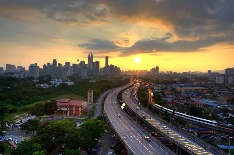 Sunset of Kuala Lumpur City