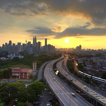 Sunset of Kuala Lumpur City, Malaysia