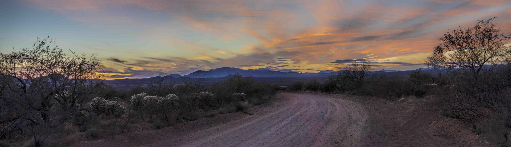 Sunset over the Santa Rita Mountains, USA