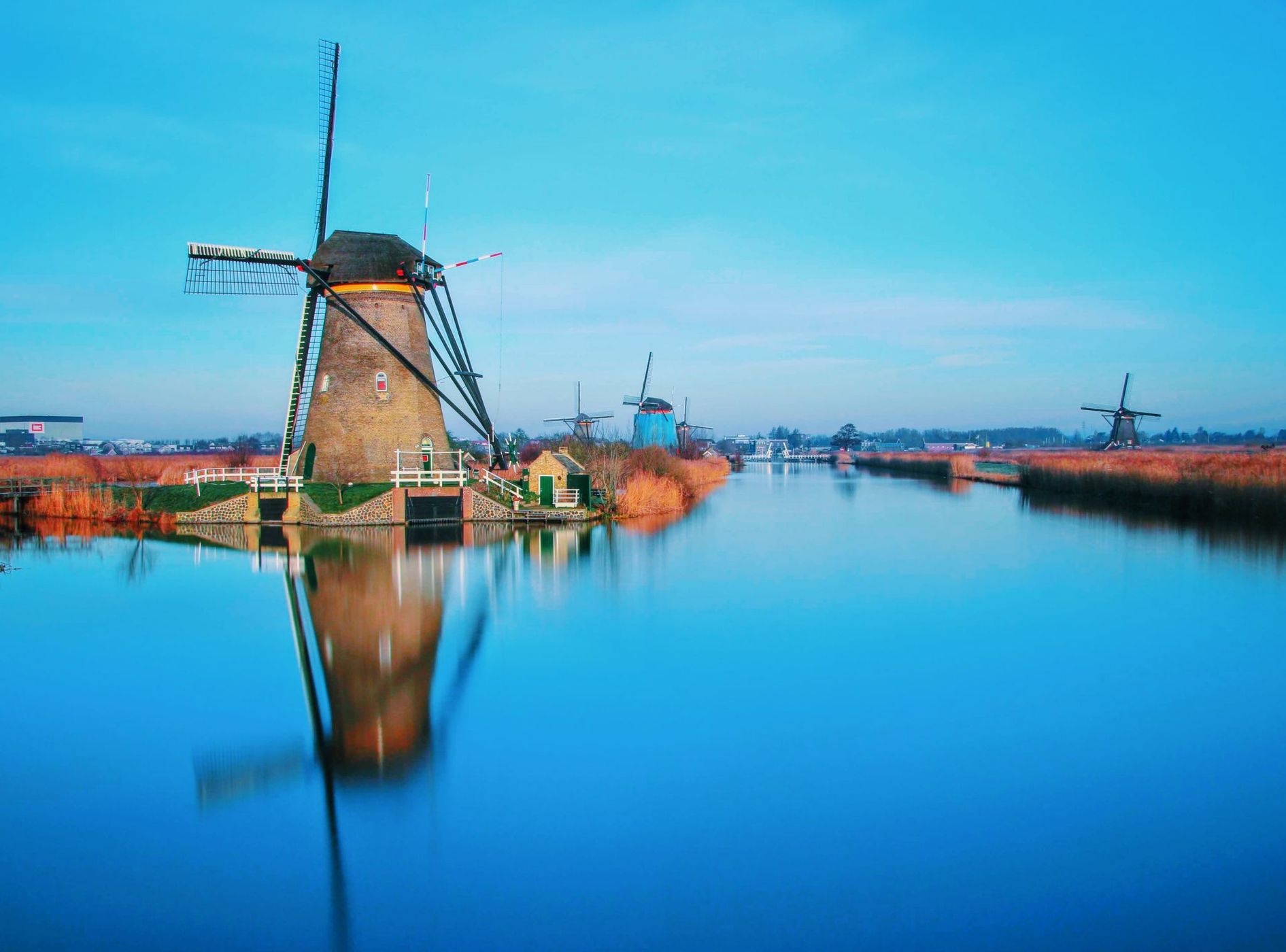 the windmills of kinderdijk, Netherlands