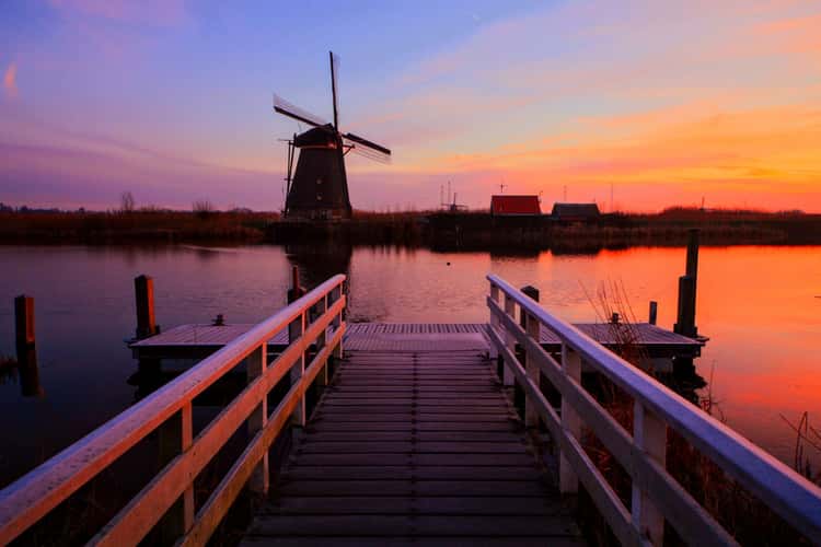 the windmills of kinderdijk