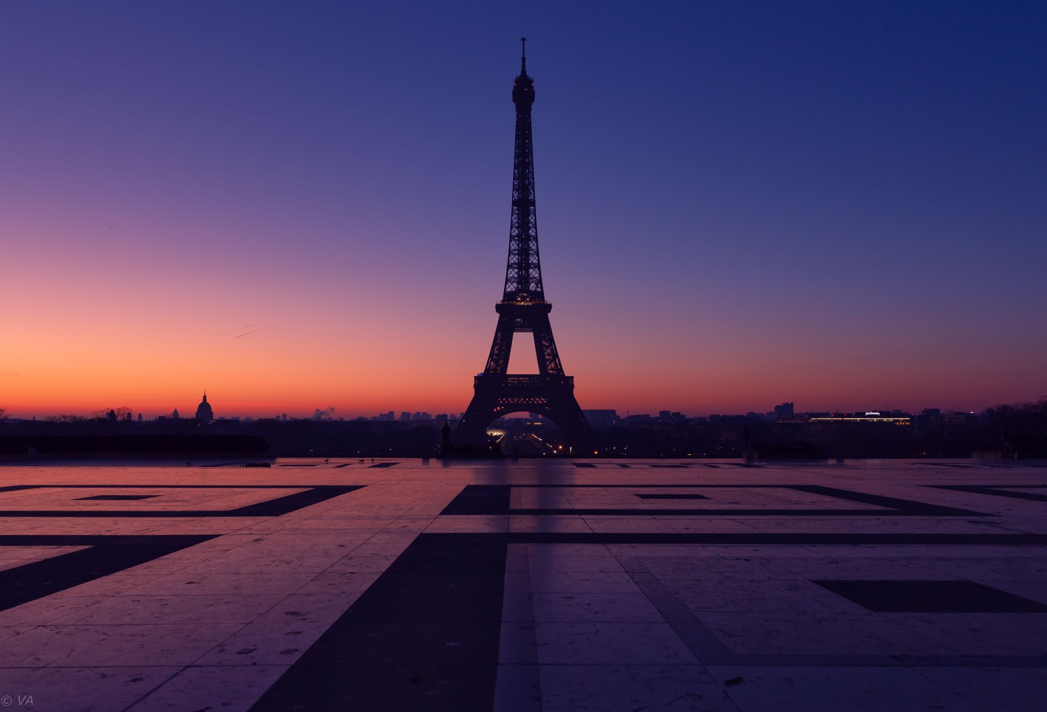 Eiffel Tower from Trocadero, Paris, France