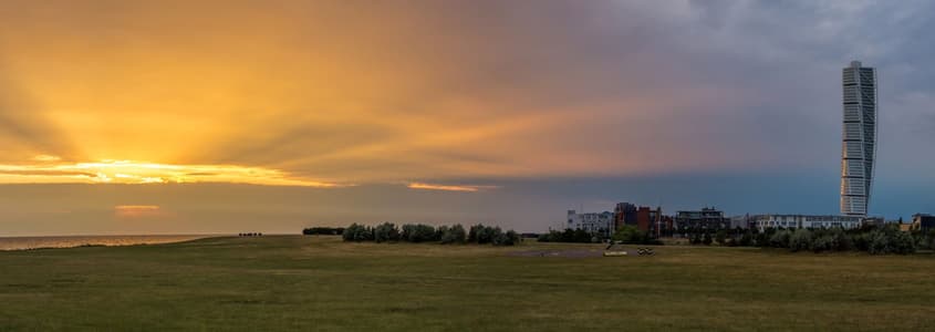 Turning Tower in sunset