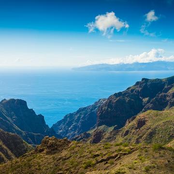 View to La Gomera from Tenerife, Spain